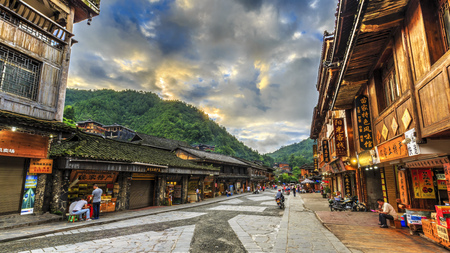 Kaili Lei Shanjiang thousands of Miao Villageのeditorial素材