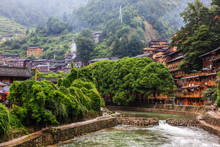 Kaili Lei Shanjiang thousands of Miao Villageのeditorial素材