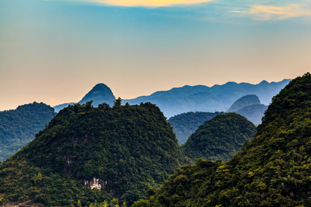 Wanshan sunset sceneryの写真素材