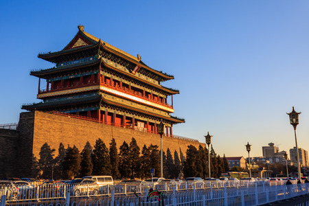 Zhengyangmen tower buildingのeditorial素材