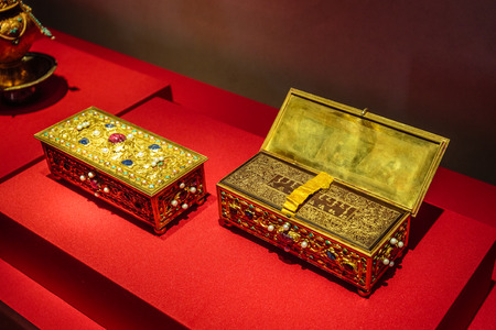 Museum of the National Palace Museum Treasures Museum exhibitsのeditorial素材