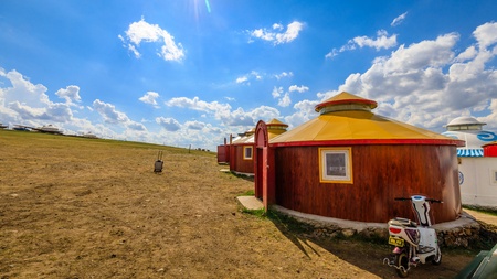 Inner Mongolia Hulunbeier Mongolia yurtsのeditorial素材