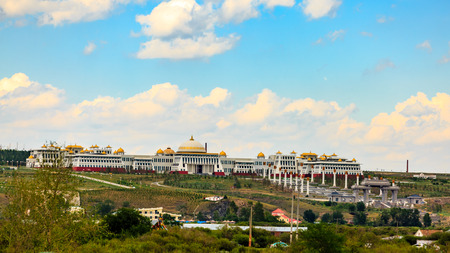 Inner Mongolia Hulunbeier mountain templeの写真素材