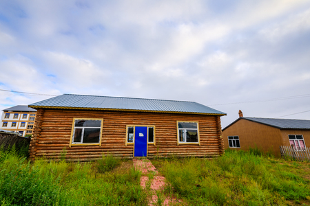 Inner Mongolia Russian ethnic township buildingのeditorial素材