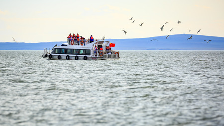 Hulun Buir Hulun Lake Cruise in Inner Mongoliaのeditorial素材