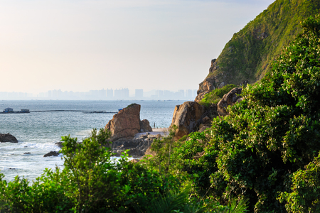Nanwan Monkey Island, Hainan, Chinaの写真素材