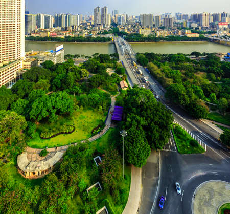 Haizhu Square, Guangzhou City, Guangdong Province, Chinaのeditorial素材