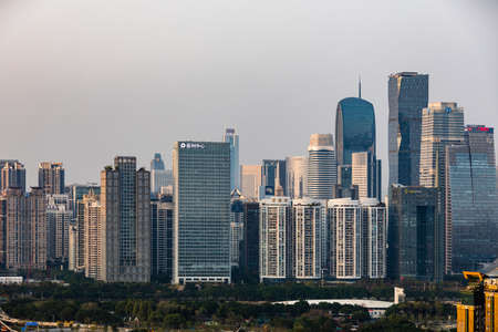 Zhujiang New Town in Guangzhou City, Guangdong Province, Chinaのeditorial素材