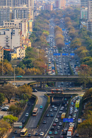 Guangzhou Avenue in Guangzhou City, Guangdong Province, China