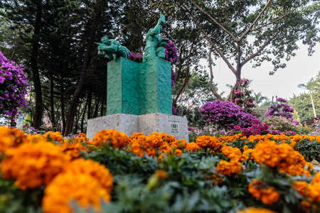 Azalea Exhibition in Guangzhou Sculpture Parkのeditorial素材