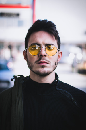 Posing style for fashion magazines.の写真素材