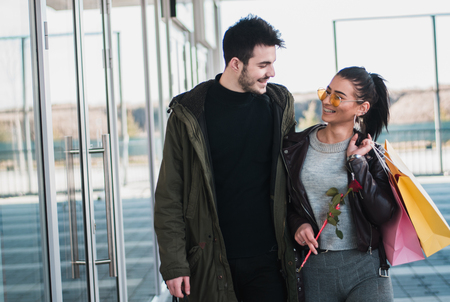 They enjoy at shopping.の写真素材