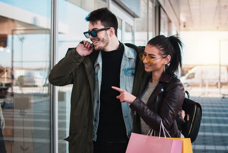 They enjoy at shopping.の写真素材