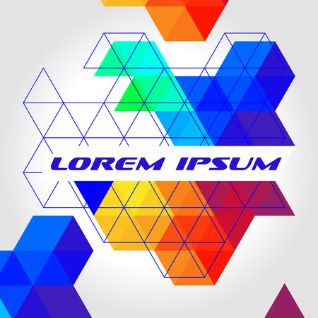 colored triangles and lines similar to the silhouette of a goatのイラスト素材