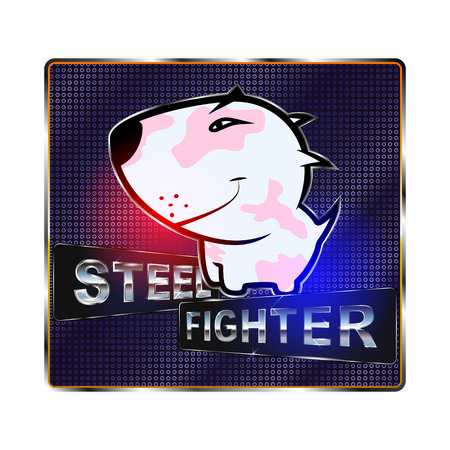 fighting dog bull terrier.  for the club dog fightsのイラスト素材