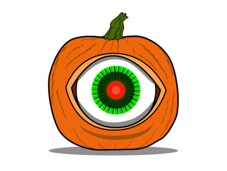 halloween pumpkin spooky one eyesのイラスト素材