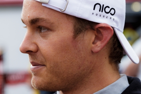 MONTE CARLO - MAY 25  Nico Rosberg of Mercedes F1 racing team at meet   greet session day before Qualifying Session of Formula One Monaco Grand Prix on May 25, 2012 in Monte Carlo, Monaco のeditorial素材