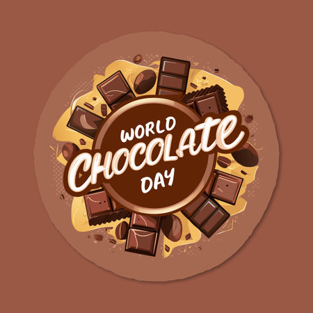 world chocolate day vector illustrationのイラスト素材
