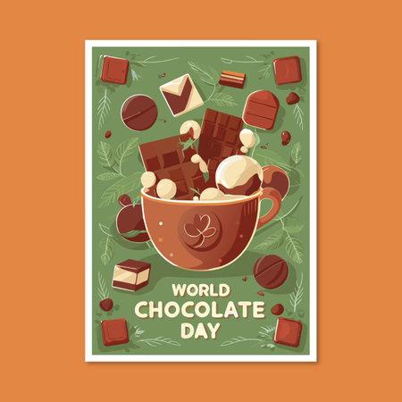 world chocolate day vector illustrationのイラスト素材
