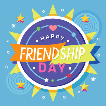 Happy Friendship Day vector illustrationのイラスト素材