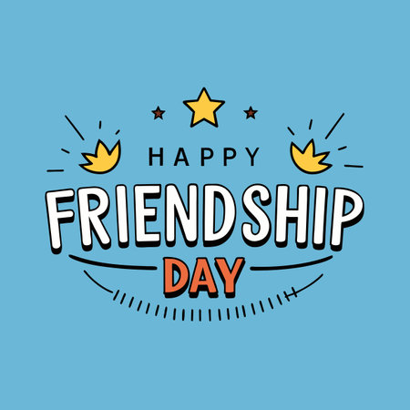 Happy Friendship Day vector illustrationのイラスト素材