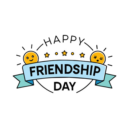 Happy Friendship Day vector illustrationのイラスト素材