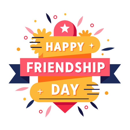 Happy Friendship Day vector illustrationのイラスト素材