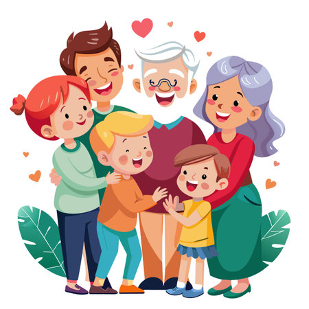 Grandparents Day vector illustrationのイラスト素材