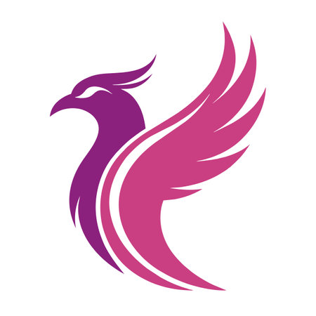 Bird logo type Gradient vector illustrationのイラスト素材