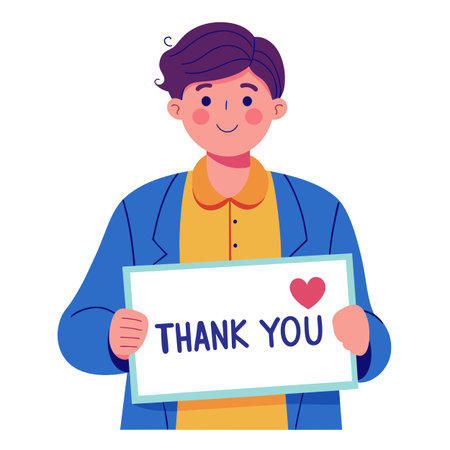 Thank you placard vector illustrationのイラスト素材