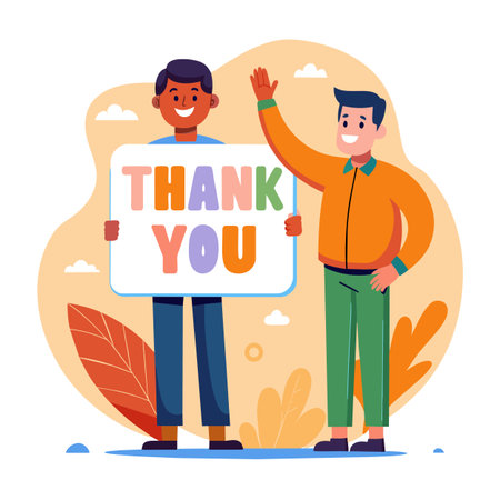 Thank you placard vector illustrationのイラスト素材