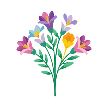 Beautiful flower flat style vector illustrationのイラスト素材
