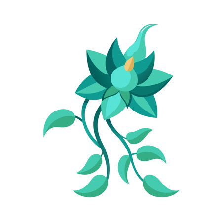 Beautiful flower flat style vector illustrationのイラスト素材