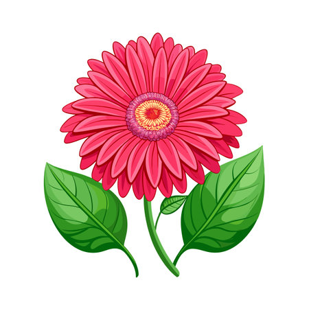 Beautiful flower flat style vector illustrationのイラスト素材
