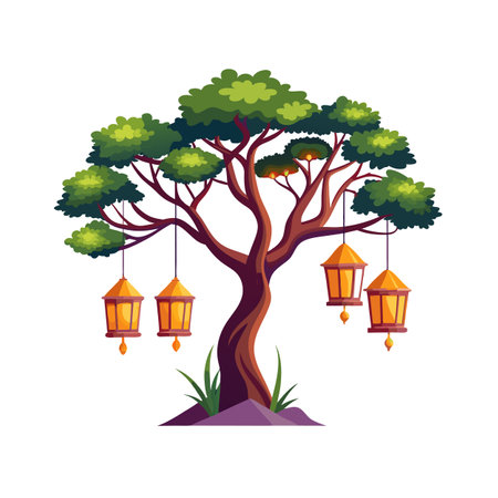 Trees flat style vector illustration conceptsのイラスト素材
