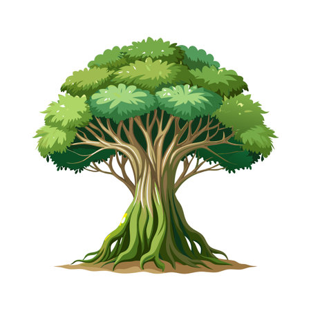Trees flat style vector illustration conceptsのイラスト素材