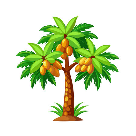 Fruit Trees flat style vector illustration conceptsのイラスト素材