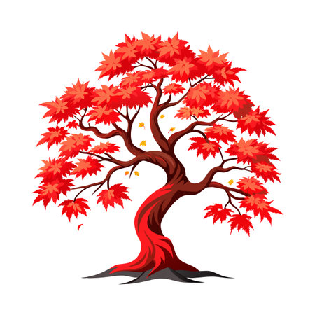 Trees flat style vector illustration conceptsのイラスト素材