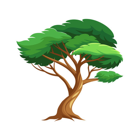 Trees flat style vector illustration conceptsのイラスト素材