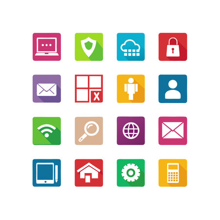 Contact us icon set collection for websites and mobile applicationsのイラスト素材