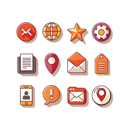 Contact us icon set collection for websites and mobile applicationsのイラスト素材