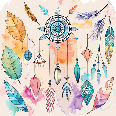 Watercolor Textured Background Vector Illustrationのイラスト素材