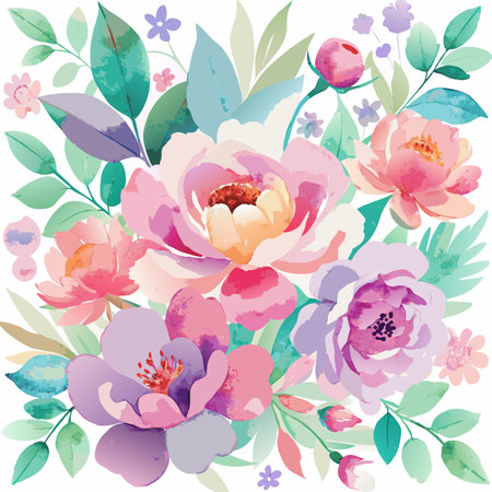 Watercolor Textured Background Vector Illustrationのイラスト素材