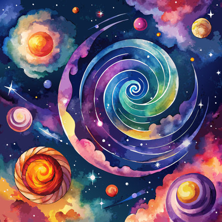 Watercolor Textured Background Vector Illustrationのイラスト素材
