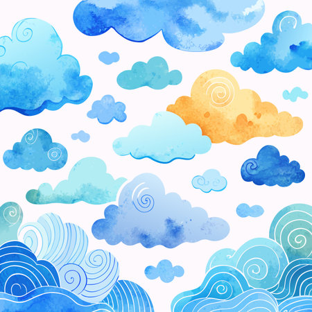 Watercolor Textured Background Vector Illustrationのイラスト素材