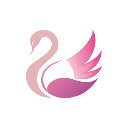 Colorful Bird Gradient Logotype Vector Illustrationのイラスト素材