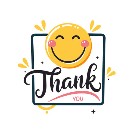 Thank you placard typography vector illustrationのイラスト素材