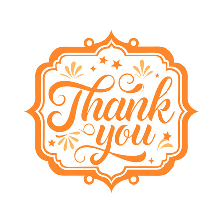 Thank you placard typography vector illustrationのイラスト素材