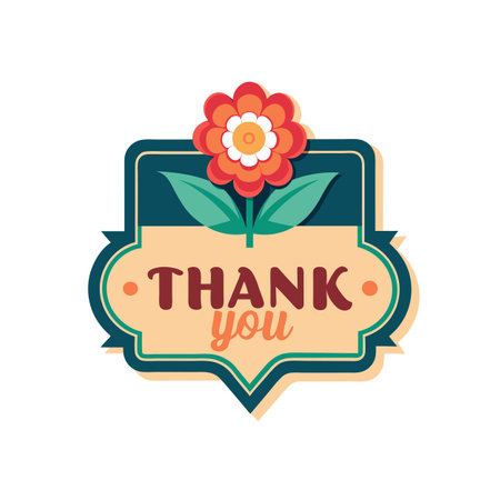 Thank you placard typography vector illustrationのイラスト素材