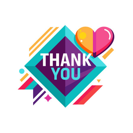 Thank you placard typography vector illustrationのイラスト素材